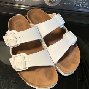 White Birkenstock Platform Papillo Womens